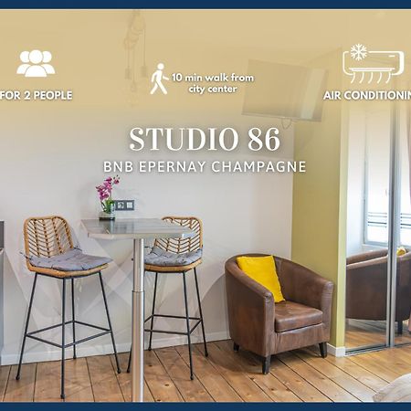 Studio 86 - Climatisation & Proche Centre-Ville- 2 Personnes - Bnb エペルネー エクステリア 写真